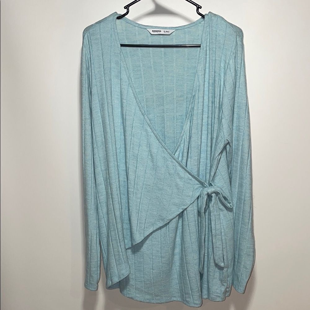 Sonoma Sky Blue Wrap Cardigan